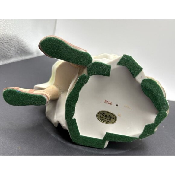 ANDREA By SADEK Porcelain Girl Sitting On A Rock In Deep Thought #9698 - Picture 7 of 8